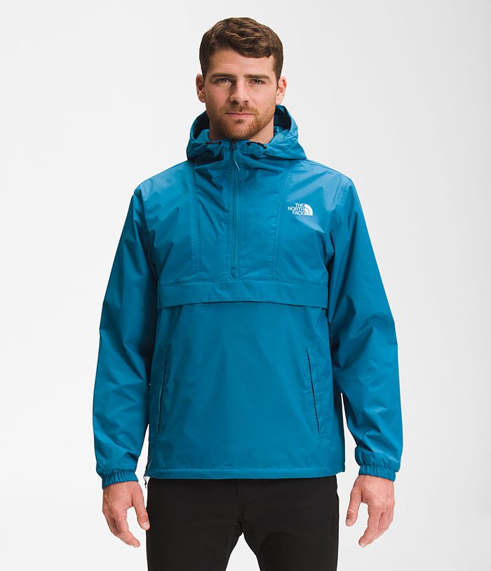 The North Face Mens Rain Jacket Antora Anorak 628CIQPFR - Blue